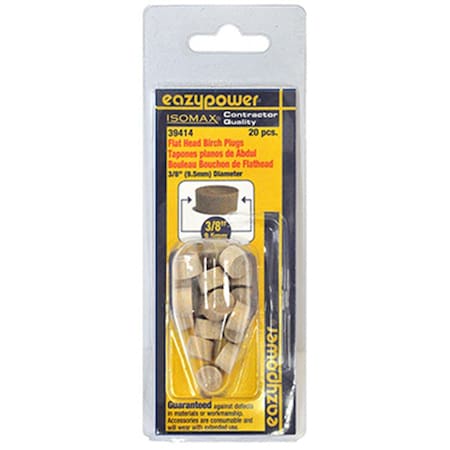 Eazypower 39414 0.38 in. Flat Head Plug- 20 Pack 132240